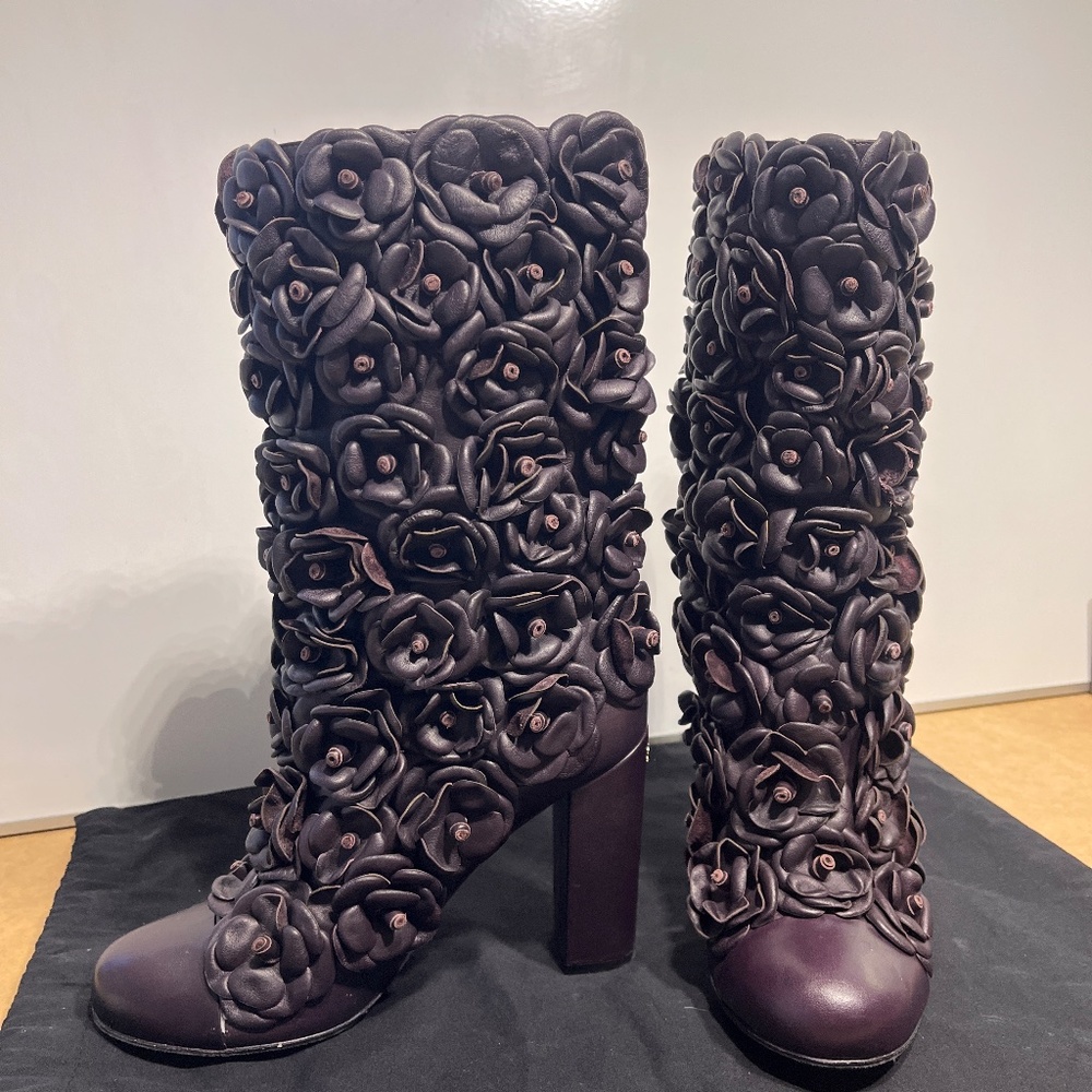 REDUCED Chanel Camellia Boots - Picture 6 of 12